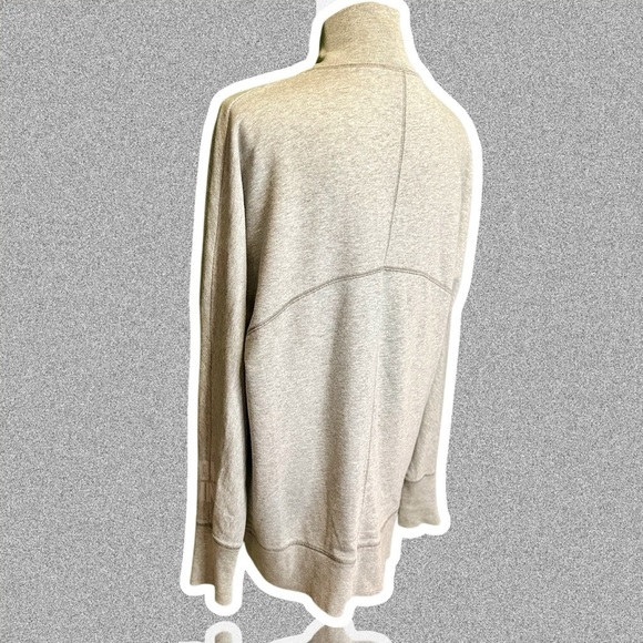 PINK Victoria’s Secret Heathered Gray Terry Cotton Long Sleeve Curved Cardigan - Picture 6 of 14